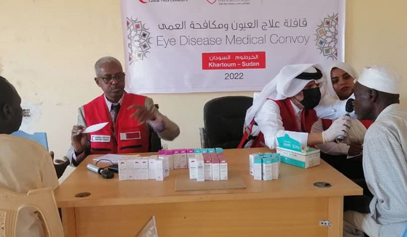 QRCS Launches Medical Convoy to Treat Eye Diseases in Sudan